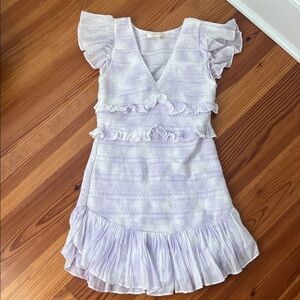 LoveShackFancy Lilac Ruffle Dress